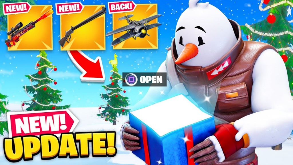 *NEW* CHRISTMAS UPDATE in Fortnite! (New Guns, Map Changes + MORE)